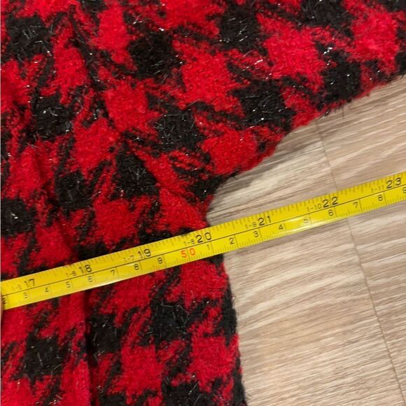Pimkie Red Black Tweed Short Coat sz S - Picture 11 of 13